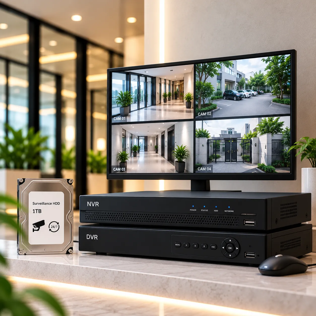 DVR and NVR Video Recording Systems for CCTV Surveillance