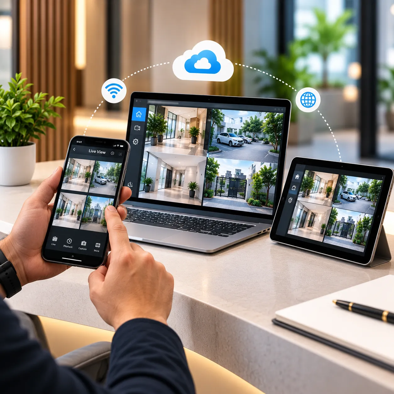 Remote CCTV Camera Viewing and Monitoring Through Mobile Devices