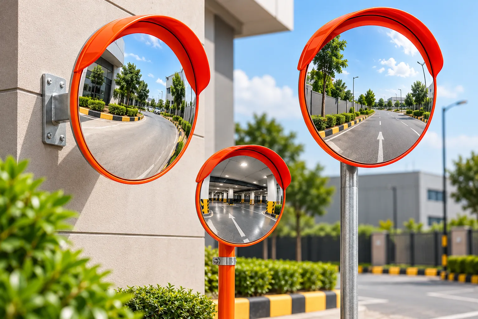 Convex Safety Mirrors for Blind Corners and Parking Exits