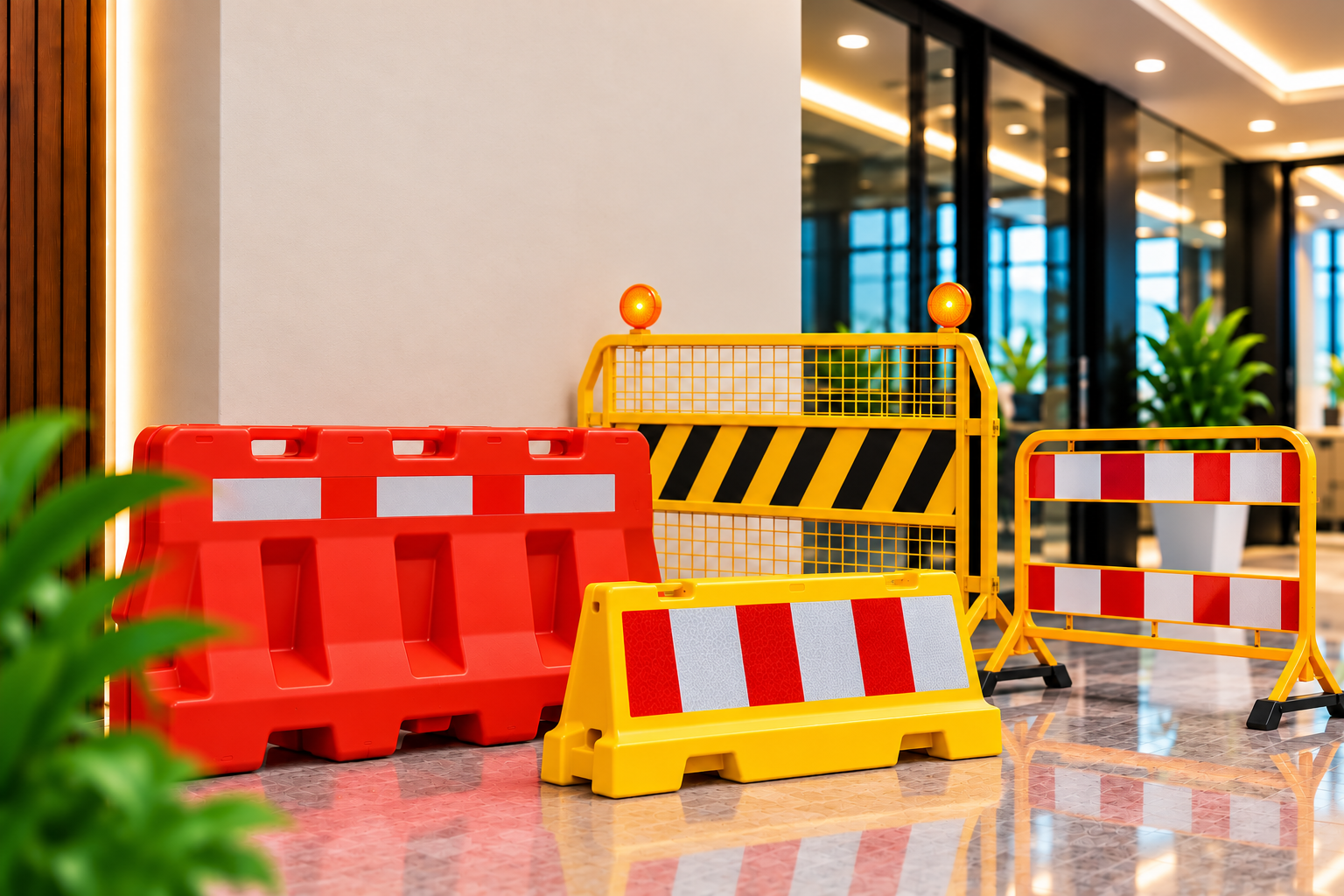 Road Safety Barricades for Traffic Control and Construction Areas