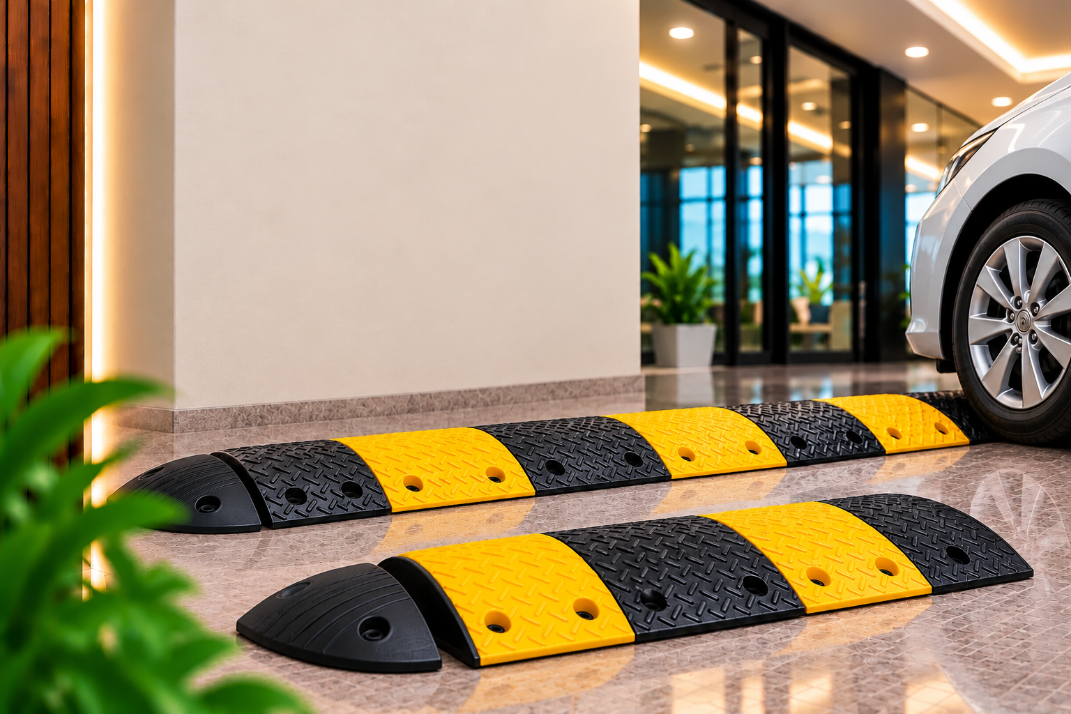 Rubber Speed Breakers for Parking Areas and Residential Roads